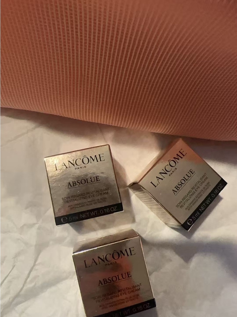 Lancome Absolue Eye Cream Trio - Rose Gold Boxes